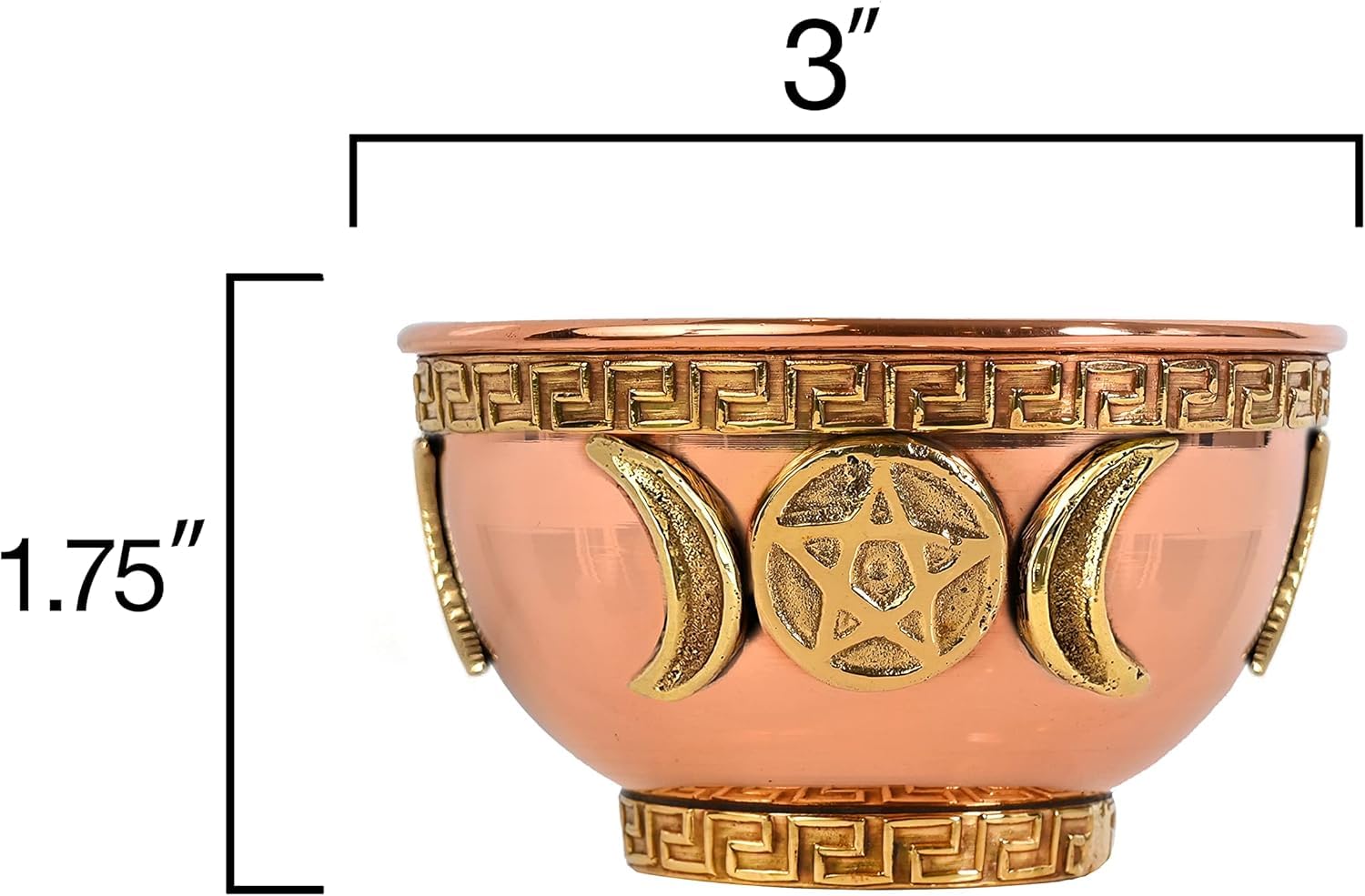 ESPLANADE 3" Copper Offering Bowl | Altar Bowl, Ritual Use, Incense Burner, Smudging Bowl, Decorative Bowl for Home Decor, Housewarming