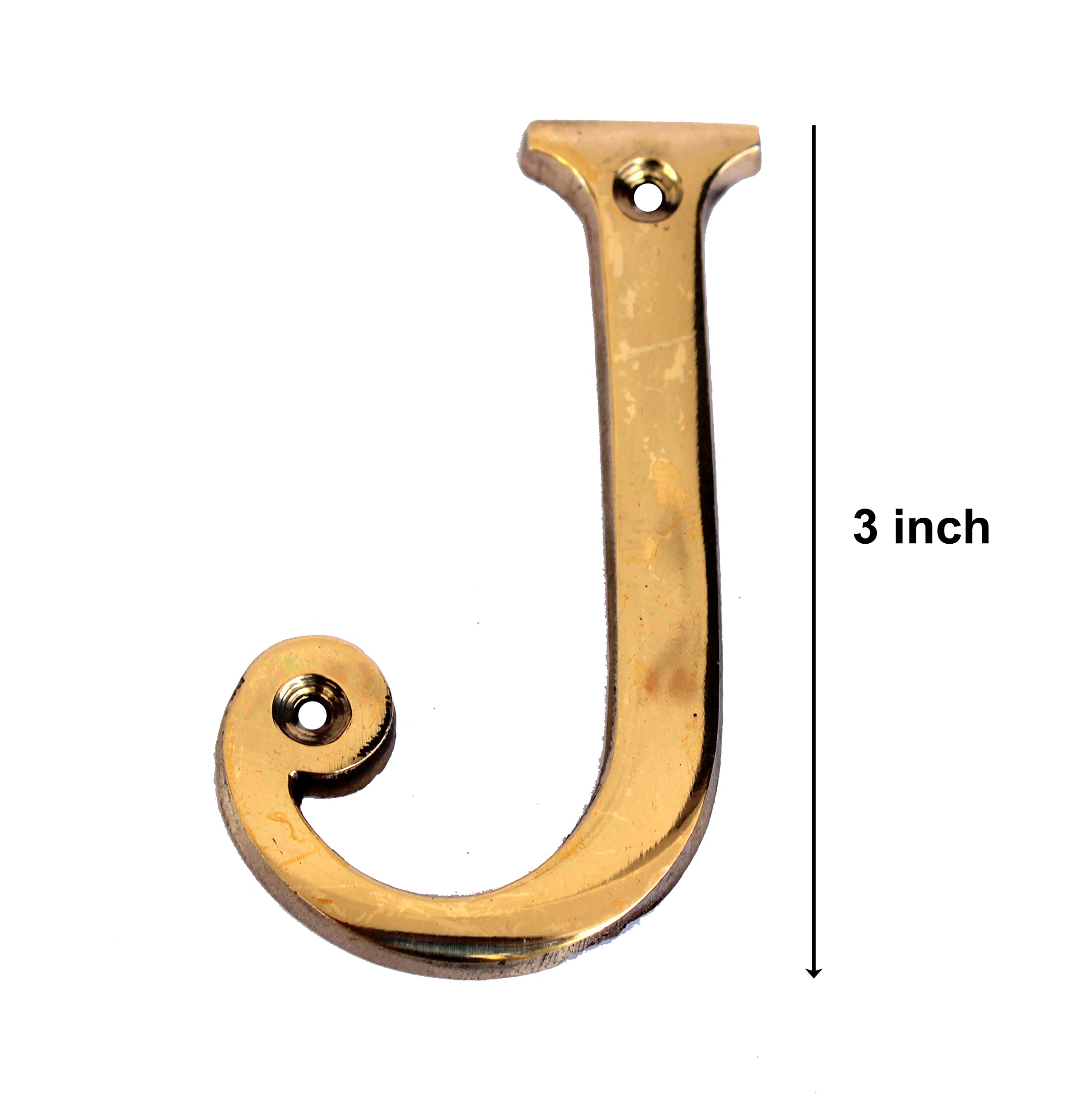 eSplanade - Brass House Hotel Door Name Alphabets - Wall Door Plaque Letter Alphabets - 3" Inches - Golden ("All Alphabet-3")