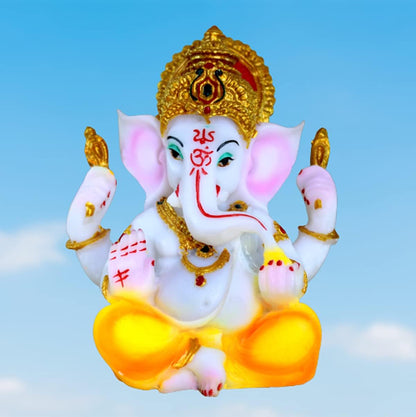 eSplanade Resin Ganesh Ganesha Ganpati Murti Idol Statue Sculpture (5.25") | Pooja idols | Home Decor