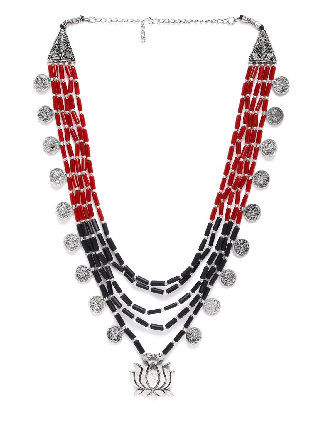 Binni s Wardrobe Oxidized Jewellery Set (Necklace, Earings, Womens), Metal, No Gemstone