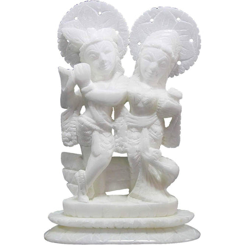 StonKraft Marble Brass Radha Krishna Murti Idol Statue Sculpture (5.5
