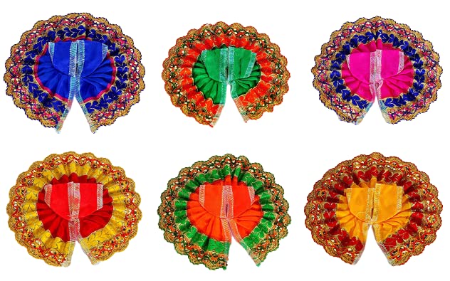 Esplanade Ladoo Gopal Poshak | God Dress | Bhagwaan Ki Poshaak | Dev Vastra - (Set of 6)