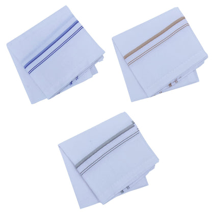 Royal Mart Men's Handkerchiefs - 100% Soft Cotton Hemstitch 17 x 17 Inches