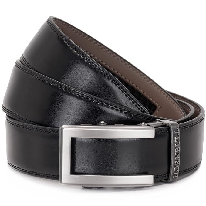 HORNBULL Riga Leather Belt for Men | Mens Belt Autolock | Formal and Casual Leather Belt