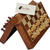 StonKraft 10" x 10" Wooden Chess Game Board Set + Wooden Chess Pieces