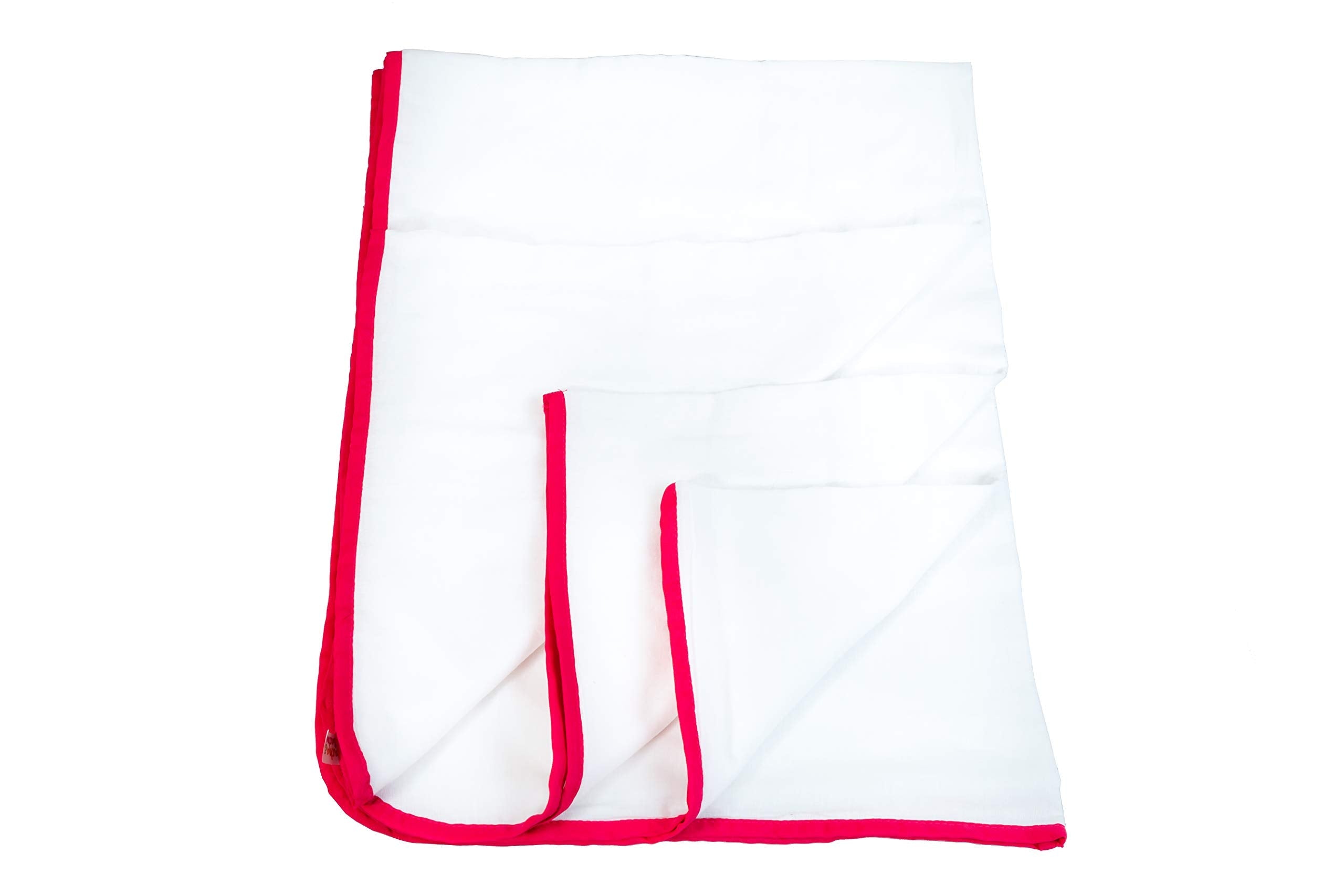 Jacha & Bacha Pure Soft Cotton Dhoti Towels for Babies/Kids Set of 2 Towels-Yellow (Blue) | Light Weight Towels for Kids | Travel Friendly Bath Towels for Children