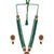 Binnis wardrobe green beaded five lines Beautiful handcrafted menakari lotus necklace set