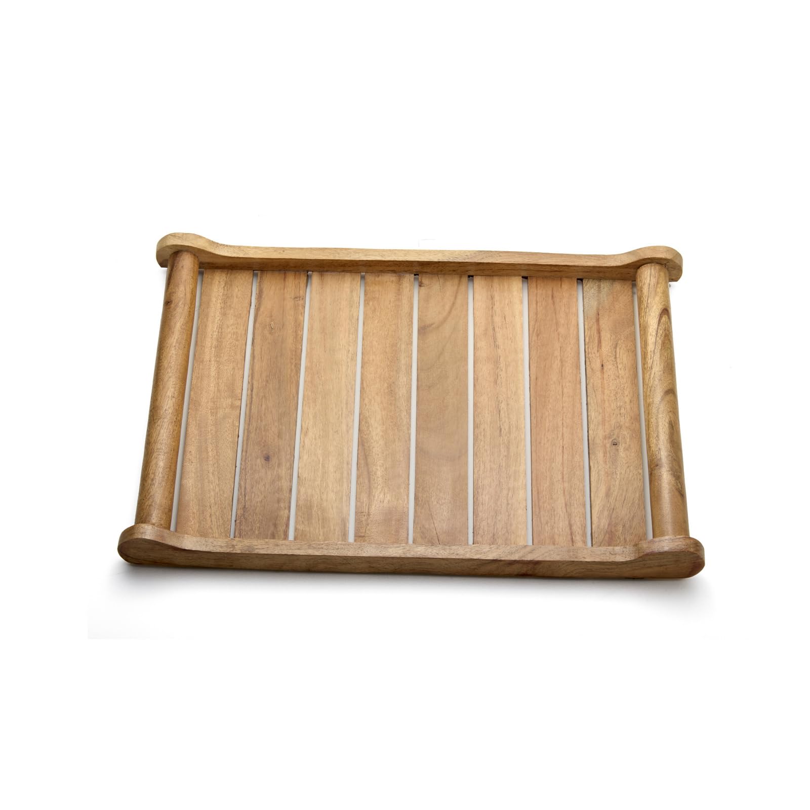 Wooden Rectangular Serving Tray - Large Teak Wood Tray for Home, Kitchen, Restaurant, Office Organizer, Dining Table | Eco-Friendly & Durable
