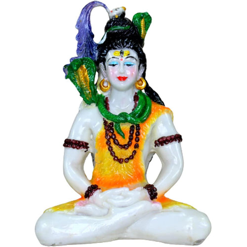 Esplanade Resin Shiva Shiv Adiyogi Natraj Idol Murti Figurine for Pooja at Home and mandir - 9