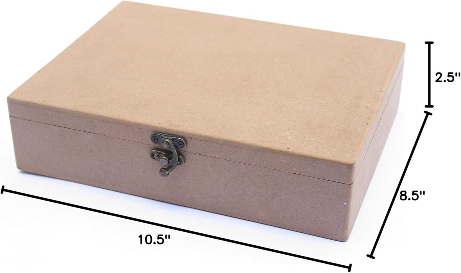 IVEI MDF Box - Wood Box DIY Craft Materials - Plain MDF Blank Box for Painting, Wooden Sheet Craft, Resin & Fluid Art, Mandala Art, Pyrography