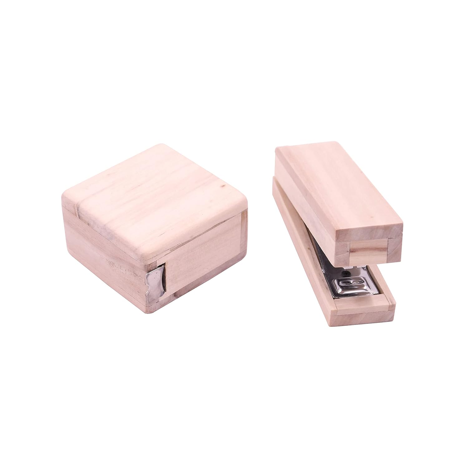 IVEI DIY WOODEN SET OF MEASURING TAPE & STAPLER | DO-IT-YOURSELF STATIONERY | MAKE YOUR OWN KITS FOR RESIN , DECOUPAGE, MANDALA PAINTING and MORE.