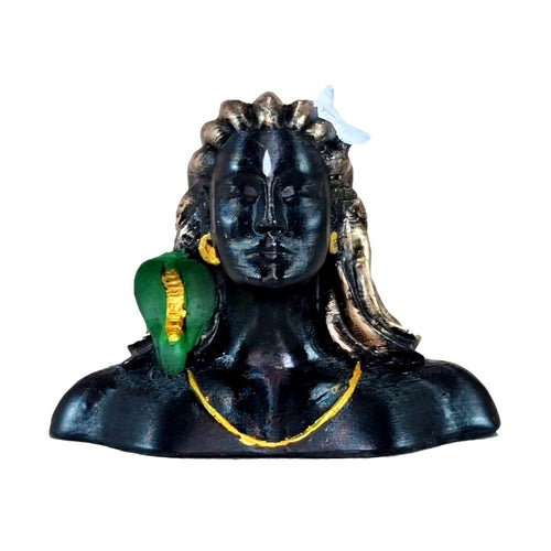 eSplanade Resin Shiva Shiv Adiyogi Natraj Idol Murti Sculpture - Black - 3