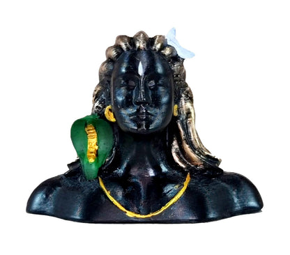 eSplanade Resin Shiva Shiv Adiyogi Natraj Idol Murti Sculpture - Black - 3" Inches