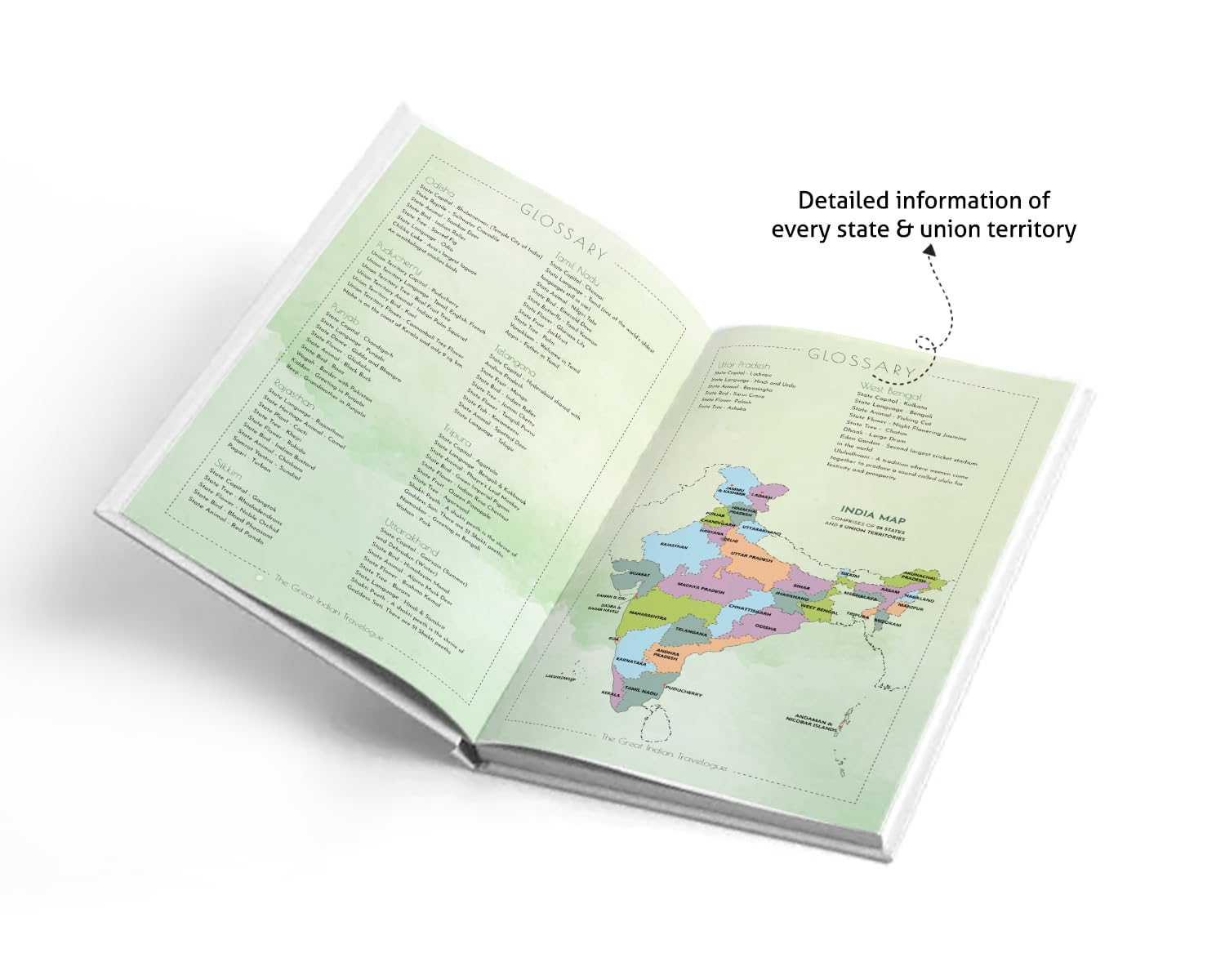 The Great Indian Travelogue - Magical journey across India | Kids travel book | Children's early learning picture book | Yug Books | Yug Publications