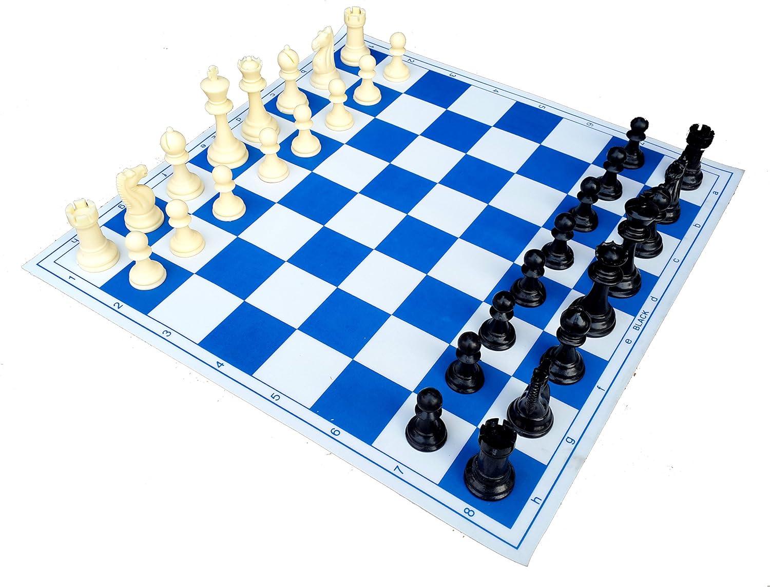 StonKraft 18.2'' x 18.2'' Tournament Roll Up Vinyl Chess with Pieces - Ideal for Professional Players
