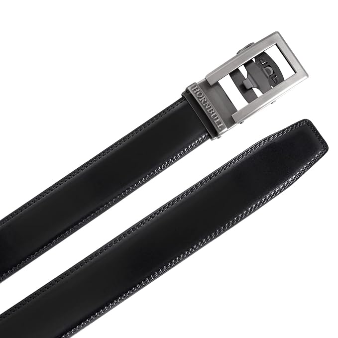 HORNBULL Riga Leather Belt for Men | Mens Belt Autolock | Formal and Casual Leather Belt