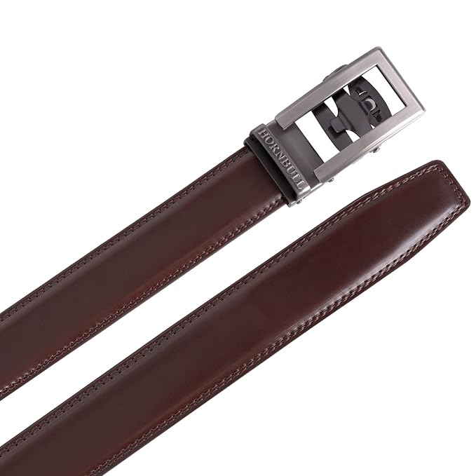 HORNBULL Riga Leather Belt for Men | Mens Belt Autolock | Formal and Casual Leather Belt