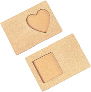 IVEI DIY Rectangle Photo Magnets -Plain MDF Photo Frame Fridge Magnet Blanks Cutouts - Rectangle Shaped Magnets for Painting Wooden Sheet Craft, Decoupage, Resin Art Work & Decoration