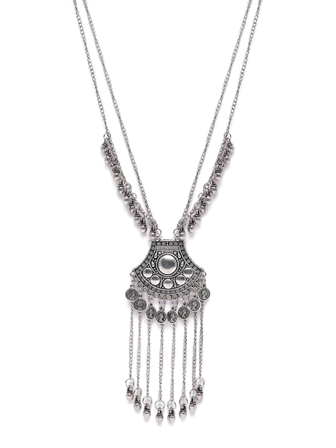 Binni s Wardrobe Oxidized Jewellery Set (Necklace, Earings, Womens), Metal, No Gemstone