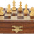 Handmade Wooden Rosewood Foldable Magnetic Chess Game Board with Storage Slots, 7 Inch