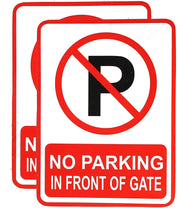 eSplanade No Parking Sign Red & White Sticker Decal - Easy to Mount Weather Resistant Long-Lasting Ink