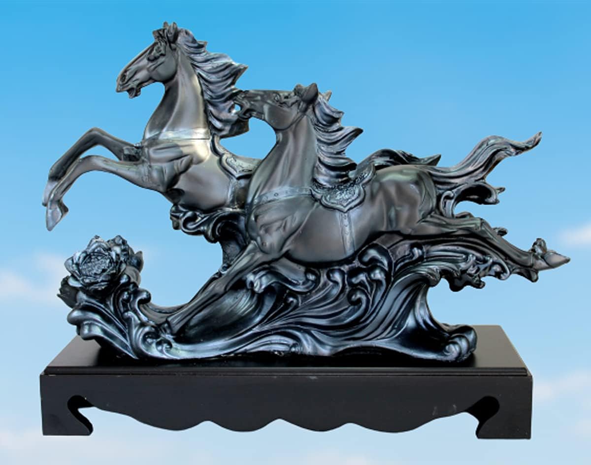 eSplanade Resin Running Horse Sculpture or Showpiece - 15 inches | Home Decor