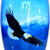 eSplanade Metal Cremation Urn Memorial Jar Pot Container | Full Size Urn for Funeral Ashes Burial | Falcon Printed Urn , Seagull Printed Urn ,White Pigeon Print   | Blue - 10" Inches