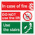 eSplanade Fire Extinguisher Self Glowing Retro Reflective Sign Sticker Decal - Easy to Mount Weather Resistant Long Lasting Ink (Size 4" x 12")
