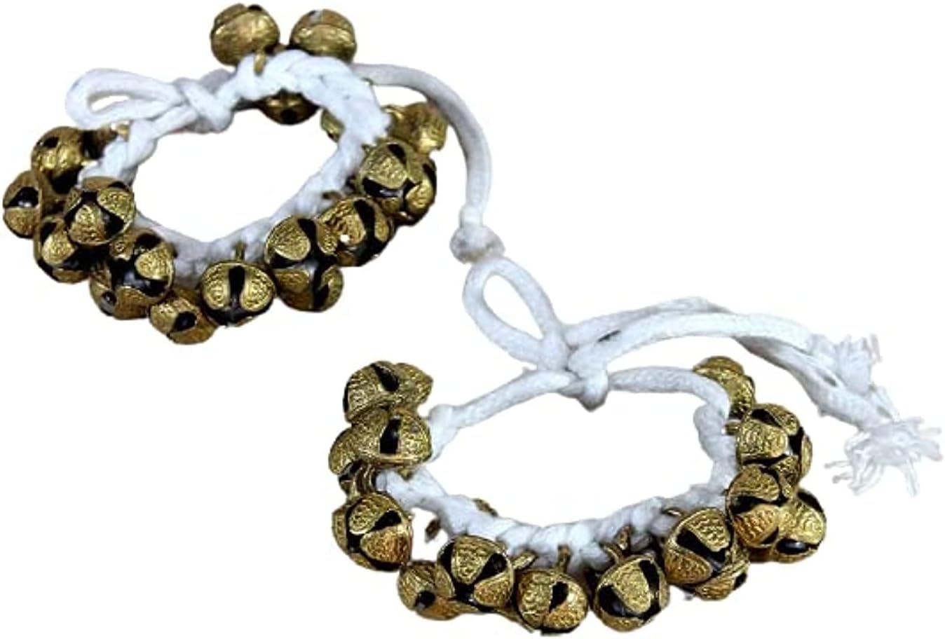 eSplanade Dance Ghungroo (25 + 25) Ghungroo Cotton String | Bell, Ghungru 1 Line White cotton string & Red Pad Strings Ghungroo 1 Line | Paijania | Pazeb | Kathak Indian Classical Dance