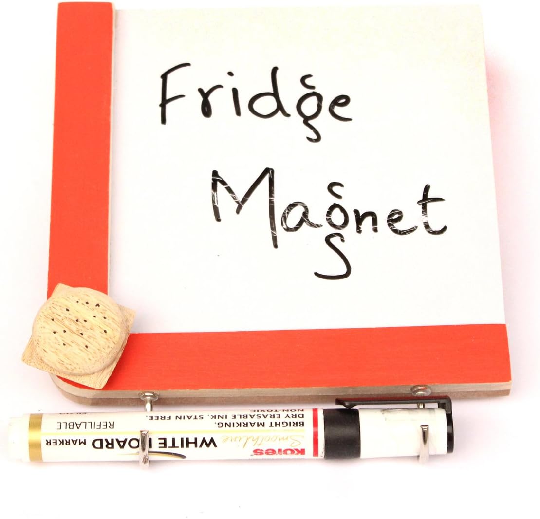 IVEI -Whiteboard magnet - fridge magnet, dry erase board, quirky utility magnets, to-do boards - Red, 6in X 6in writing space