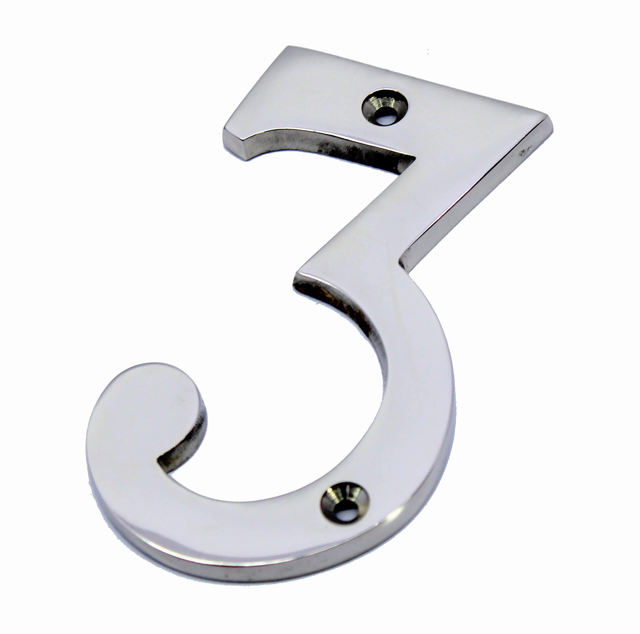 eSplanade 4" Brass House Hotel Door Number Plaque Sticky Numeric Numerical Digit 0-9