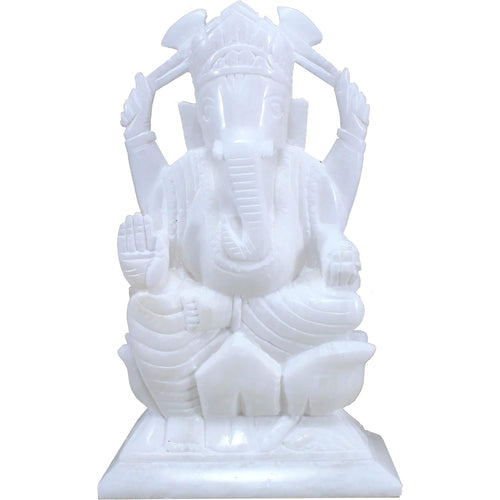 StonKraft Marble Ganesh Ganesha Statue Murti Idol (5