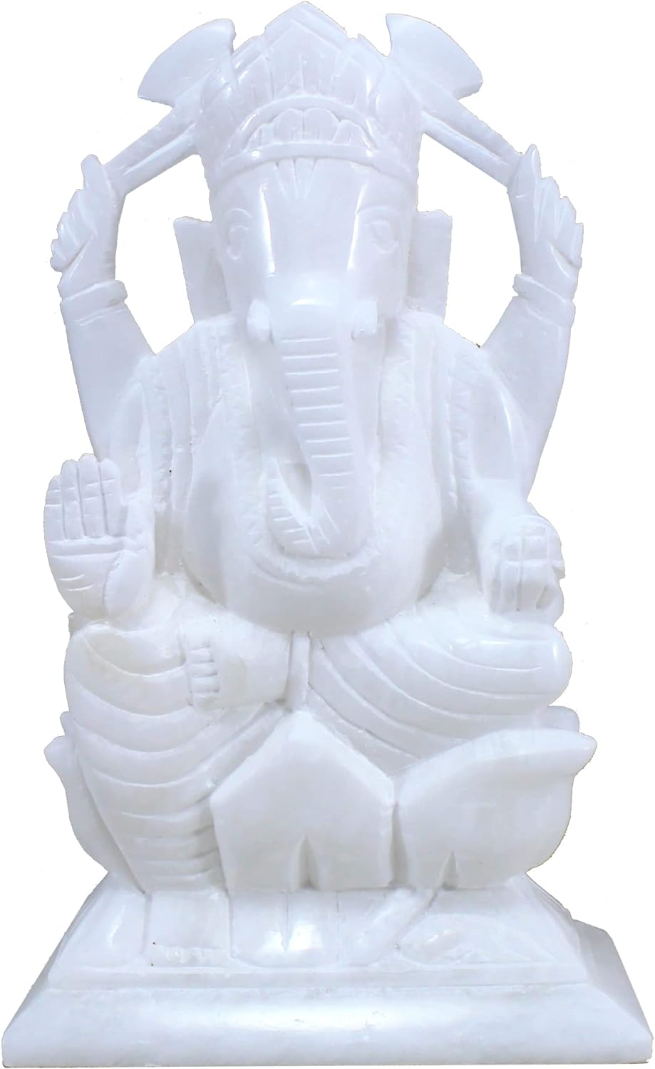 StonKraft Marble Ganesh Ganesha Statue Murti Idol (5" Right Trunk)