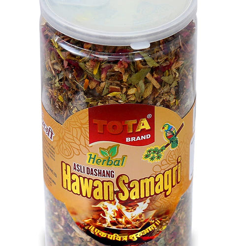Tota Hawan Samagri for Pooja - 400gm Jar |100% Pure Havan Samagri Dhoop with 38 Type of Natural Herbs for Hawan kund, Durga Puja, Home Pooja, Yagya,Diwali and Other Occassions