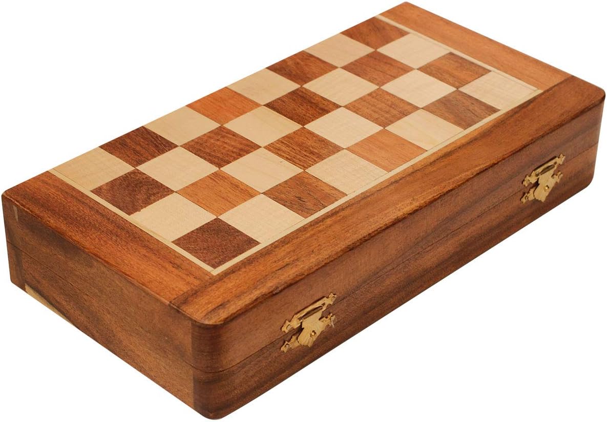 10.5 Inch Magnetic Travel Chess Set with Chessmen Storage | Folding Chess Board with Extra Queen | Lightweight Educational Toys | Beginner Chess Set for Kids and Adults | Best Gift for Chess Lover