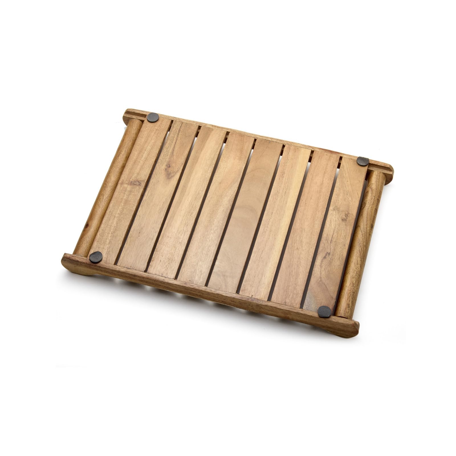 Wooden Rectangular Serving Tray - Large Teak Wood Tray for Home, Kitchen, Restaurant, Office Organizer, Dining Table | Eco-Friendly & Durable