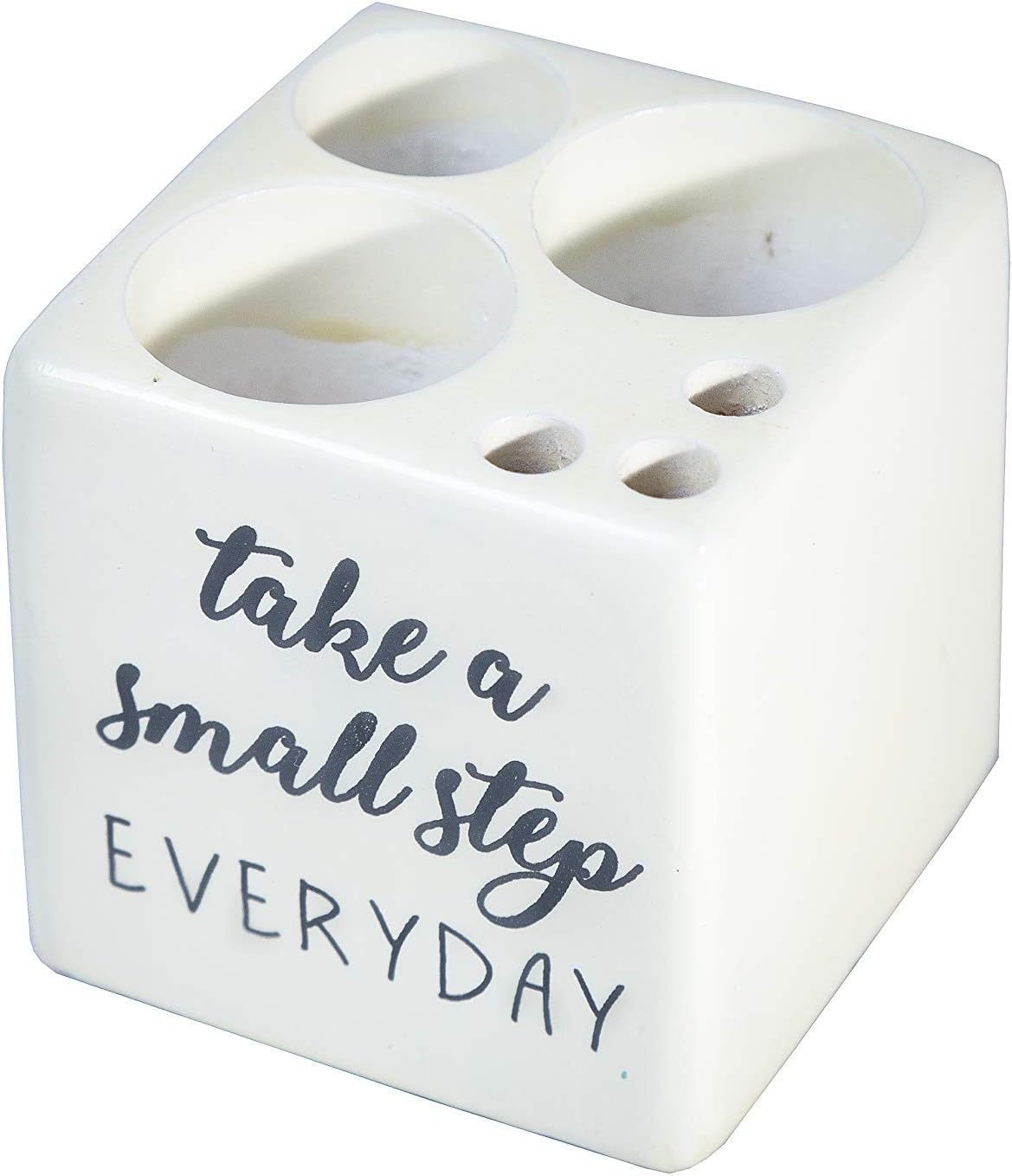 IVEI Sleek Pine Wood Rectangular Pen Stand for Father - Pen/Pencil Holder - Minimalistic Office Desk Organizer with Quote - Wooden Stationery Holder for Office and Study Table - Unique Budget Gifts