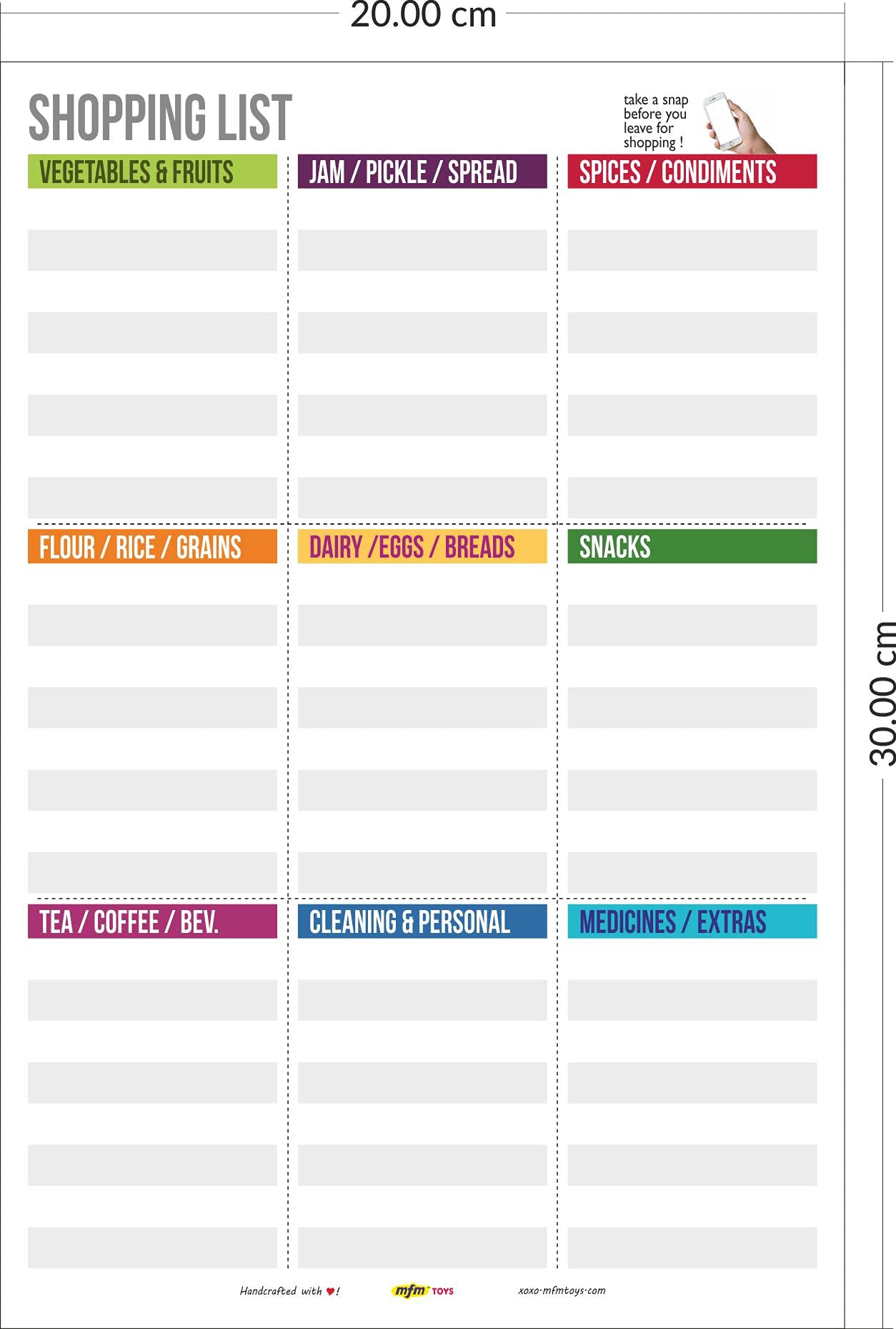 mfm toys fridge magnet write-erase A4 size notepads planners! (Boss lady planner)- Multi color