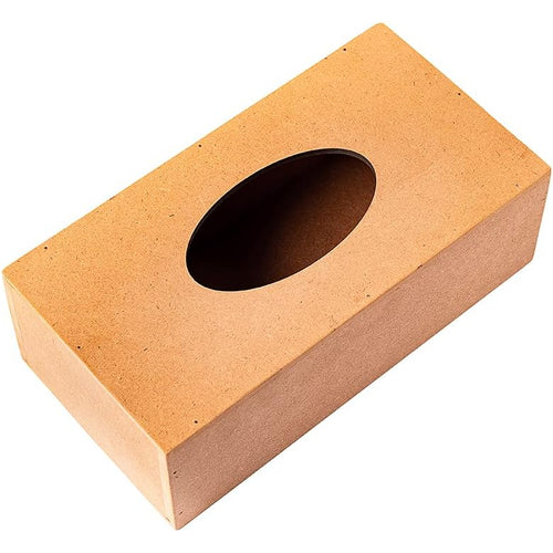 IVEI DIY MDF Tissue Box Holder- Plain MDF Wood Blank Tissue Holder Box for Painting, Wooden Sheet Craft, Decoupage, Resin Art Work & Decoration (Box Dimensions - 9.5 in X 5 in X 2.5 in)