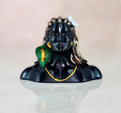 eSplanade Resin Shiva Shiv Adiyogi Natraj Idol Murti Sculpture - Black - 3" Inches