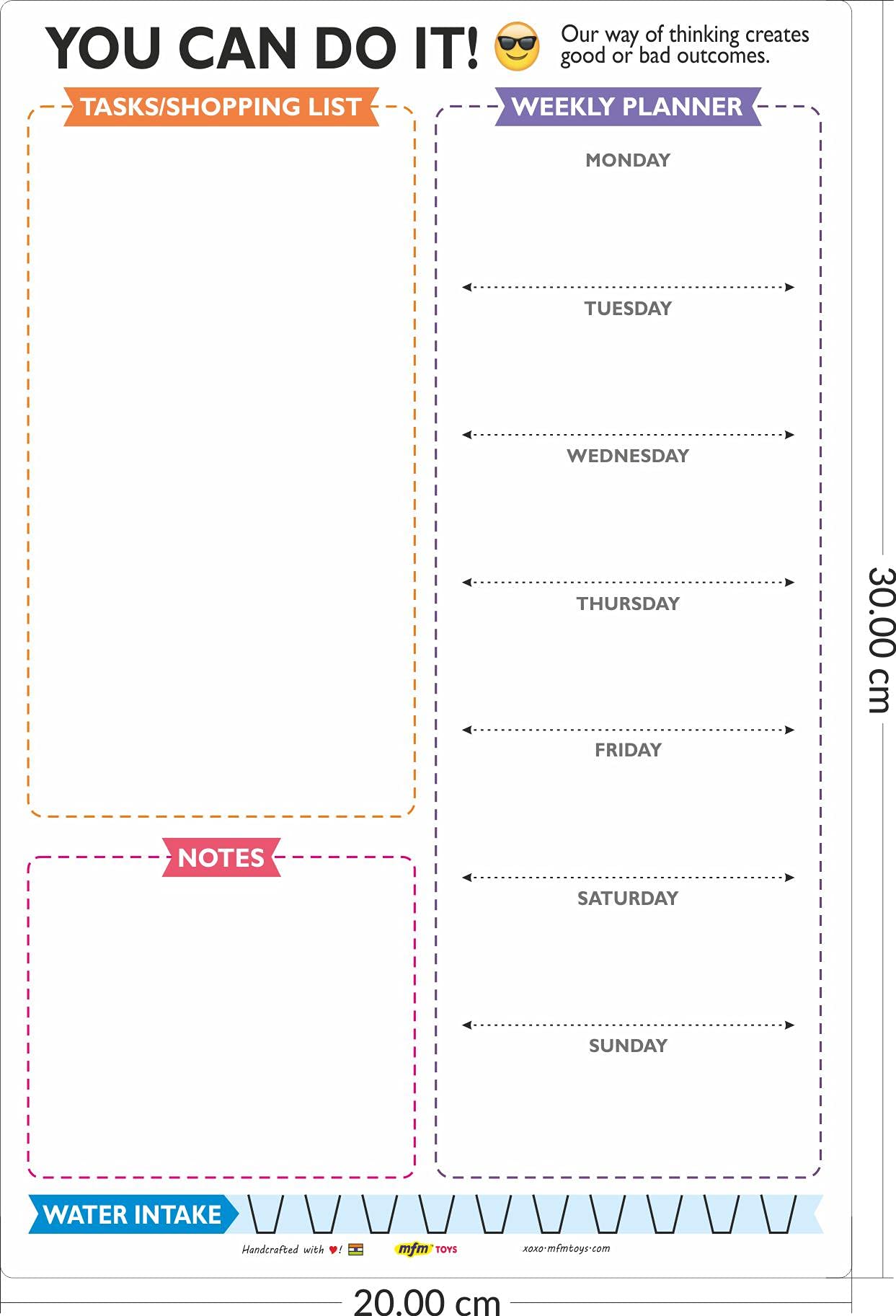 mfm toys fridge magnet write-erase A4 size notepads planners! (Boss lady planner)- Multi color