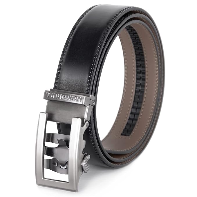 HORNBULL Riga Leather Belt for Men | Mens Belt Autolock | Formal and Casual Leather Belt