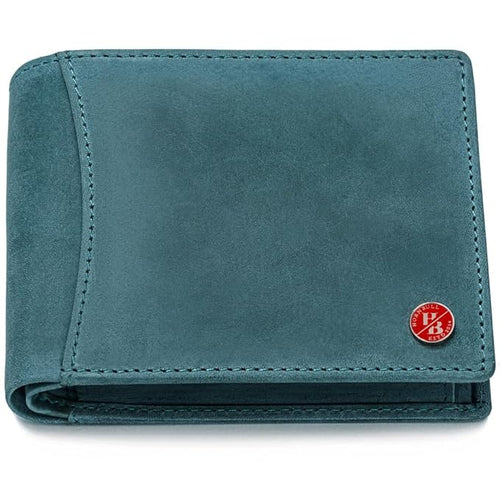 HORNBULL Vegas Aqua Vintage Blue RFID Blocking Hunter Leather Wallet for Men | Wallets Men Leather | Mens Wallet