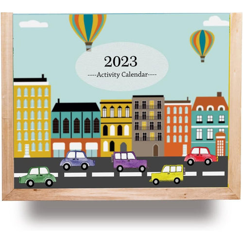 IVEI Activity calendar with pen stand For Kids, 9.9 X 8.4 Inch, Multi-color