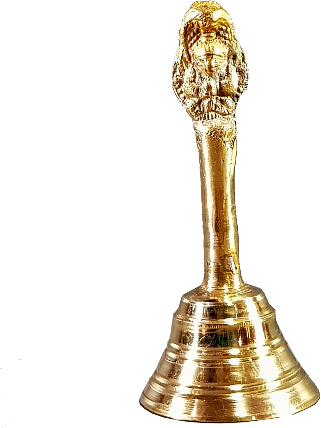 eSplanade - 4.25" Premium Brass Pooja Puja Bell Ghanti, for Poojan Purpose, Spiritual Gift Item, made of 100% solid Brass | Pooja Praying Idol | Home Decor | Brass Decor.