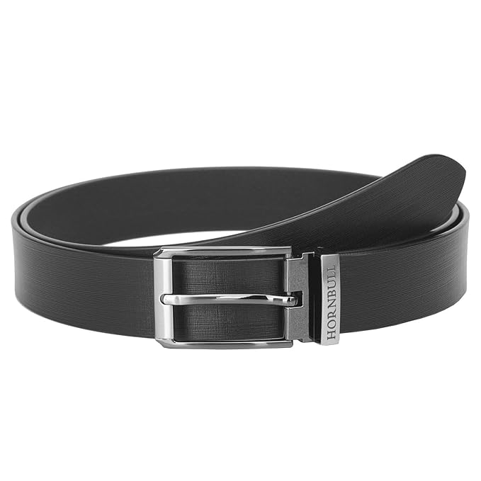 HORNBULL Mens Gift Combo Black Wallet and Belt | RFID Wallet Gift Combo for Men | Wallet for Men BW104118 (Black Wallet+Black Belt)