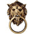 eSplanade - 7.5" Brass Lion Face Door Knocker | Home Decor | Door Decor