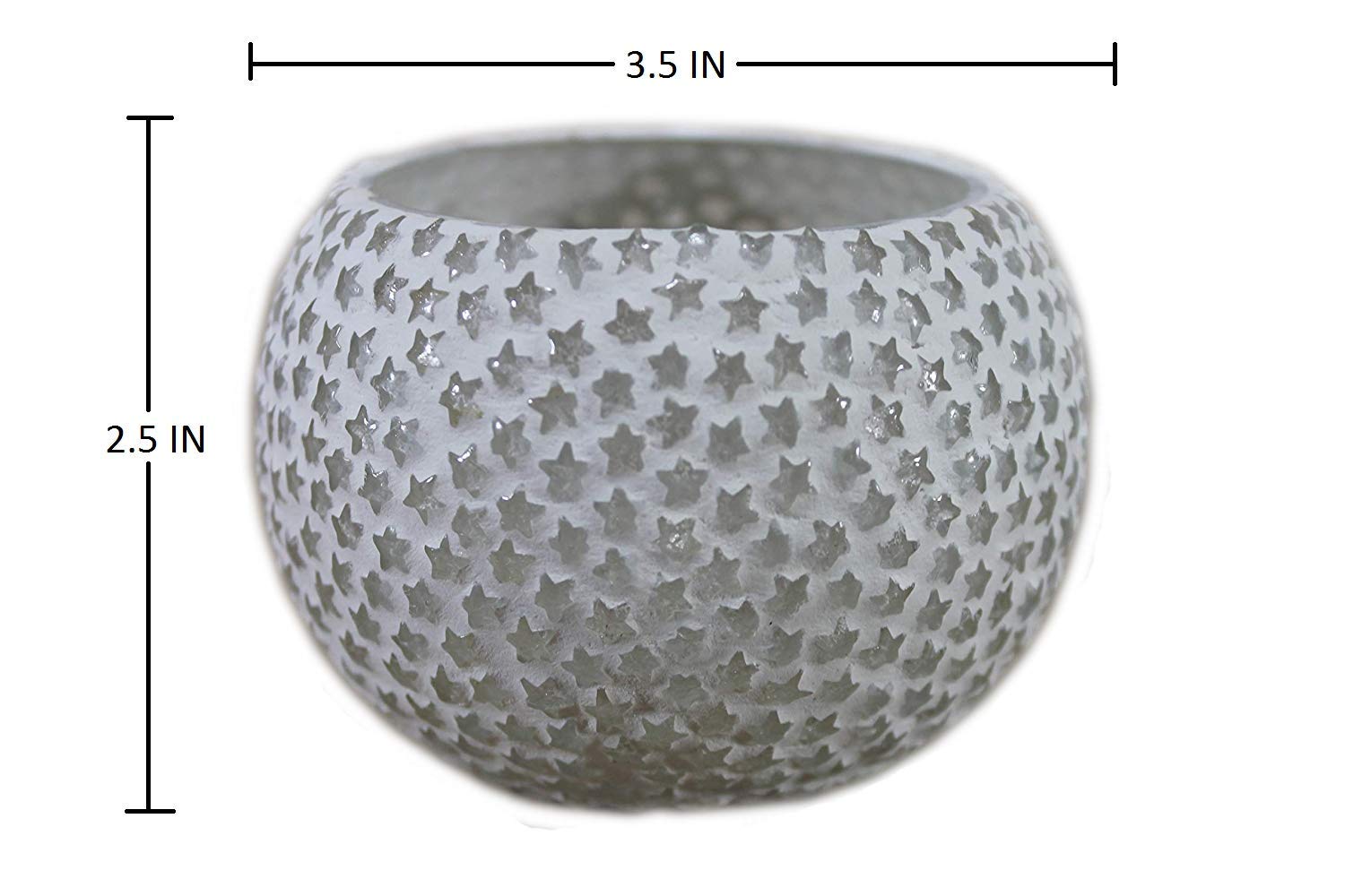 ESPLANADE Glass Tealight Candle Holder, Pack of 2