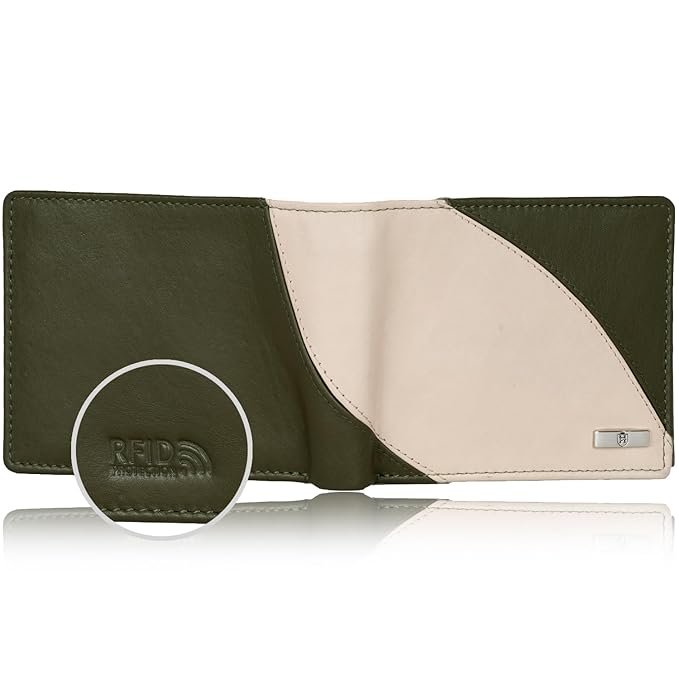 HORNBULL Andy Green Wallet for Men | Genuine Leather Wallet with RFID Blocking | Gift for Men