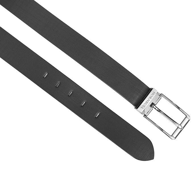 HORNBULL Mens Gift Combo Black Wallet and Belt | RFID Wallet Gift Combo for Men | Wallet for Men BW104118 (Black Wallet+Black Belt)